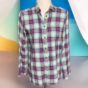J. Crew flannel button front shirt, size 4